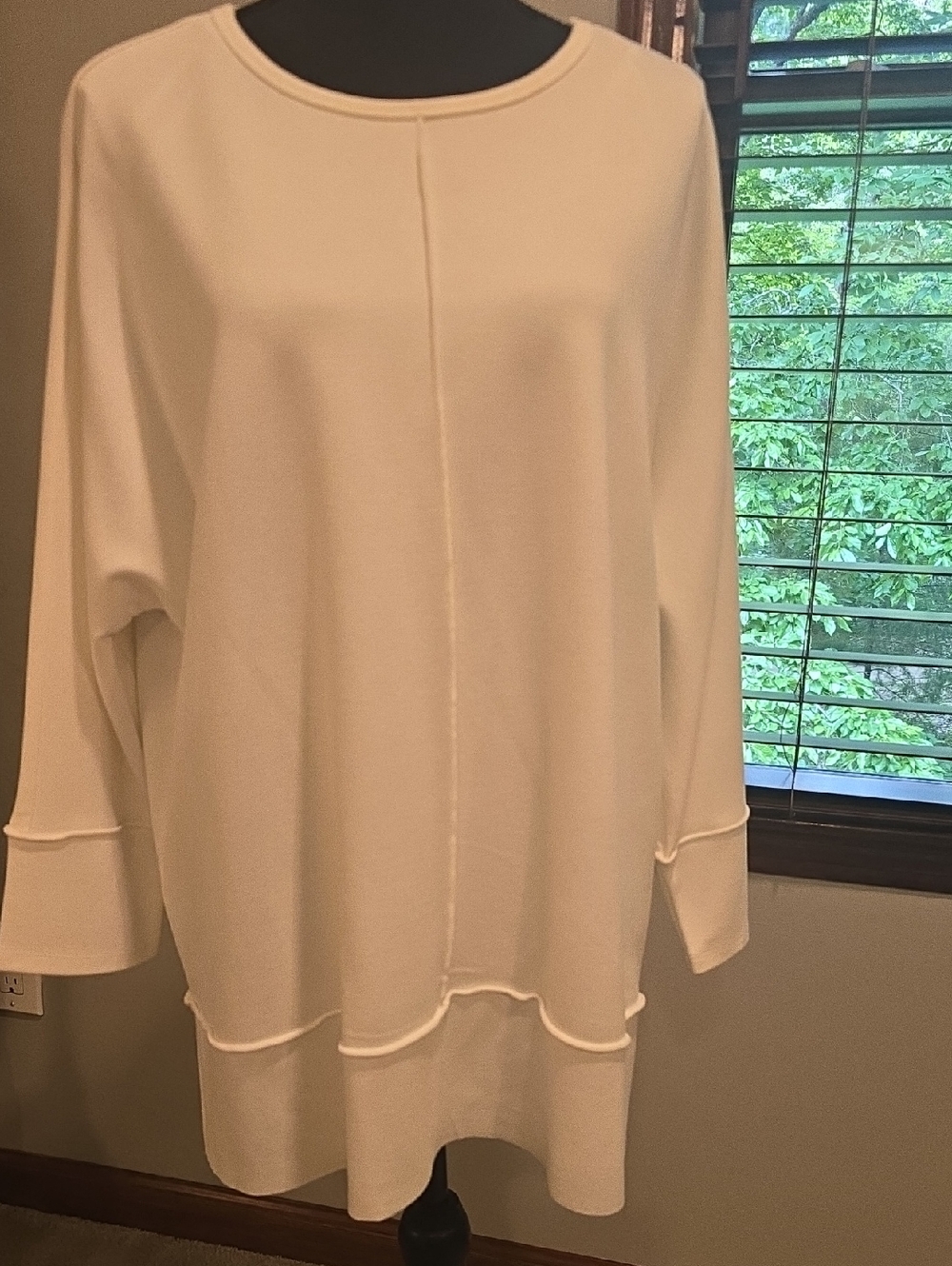 Cream Long Sleeve Pullover Top